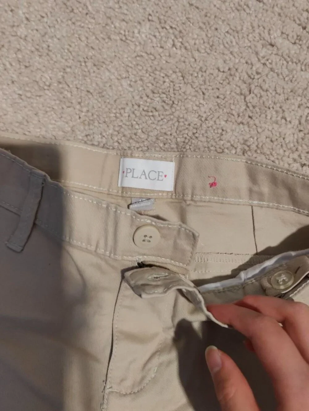 The Children's Place Kids' Cream and Tan Trousers